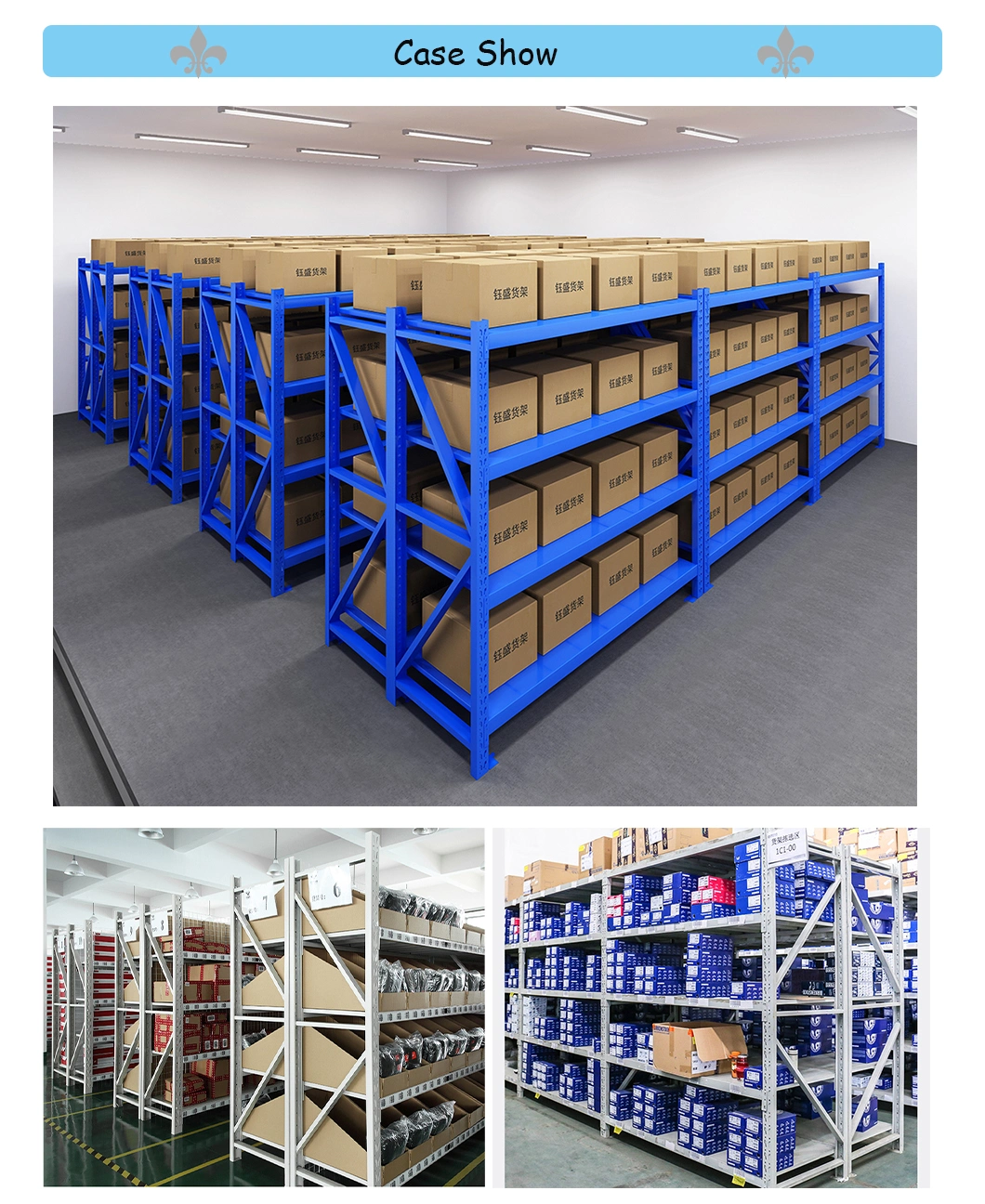 Factory Warehouse Steel Angle Shelf Height Mezzanine Adjustable Rack