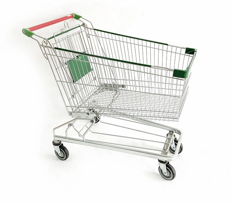 150L Germany Steel Zinc Supermarket Shopping Cart Trolley