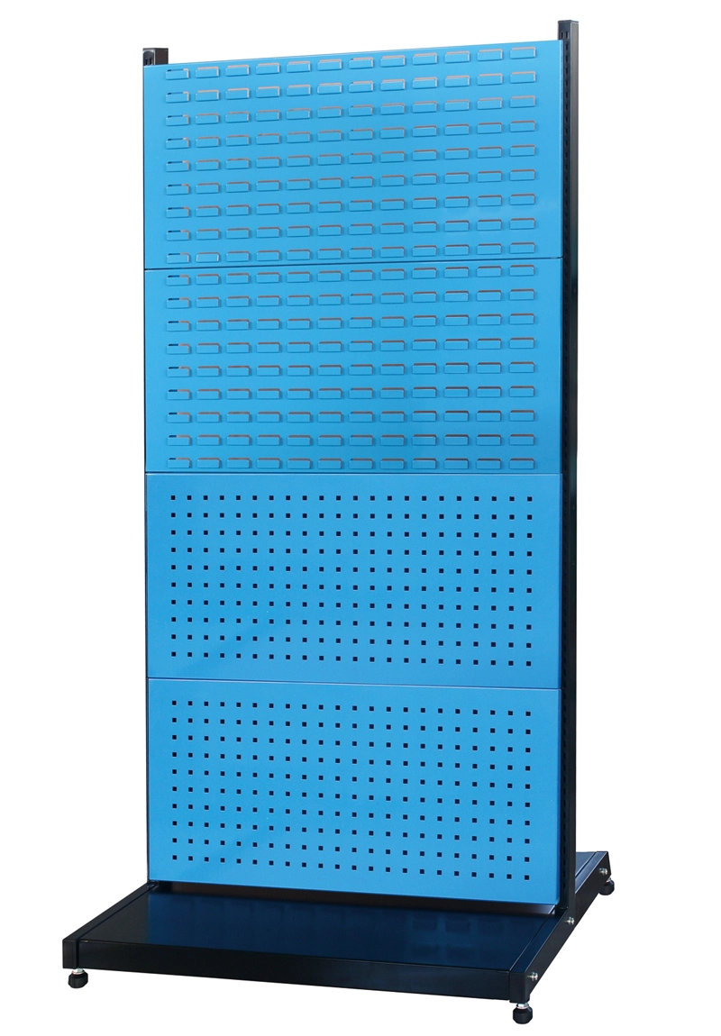 Medium Duty Garage Double Side Shelf with 8 Panel in Blue Color Light Duty Rack