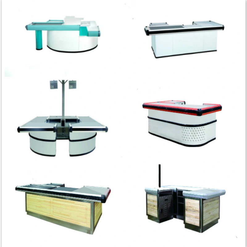 Wholesale Top Quality Beautiful Supermarket Checkout Counter Cashier Counter Factory
