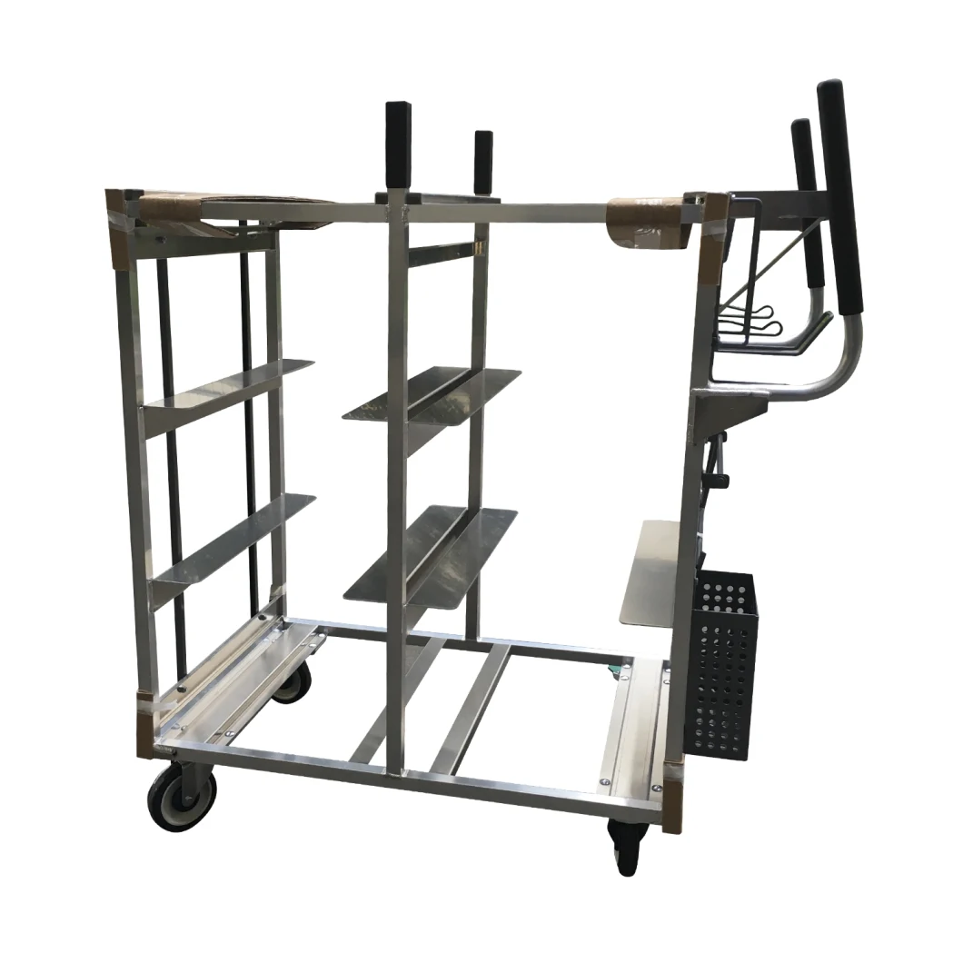Aluminum Ladder Cart / Trolley for Supermarket Goods Replenishment