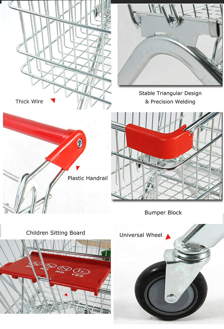 Supermarket Equipment Shopping Trolleys Convenience Store Shopping Cart Hand Push Mall Trolley for Shopping