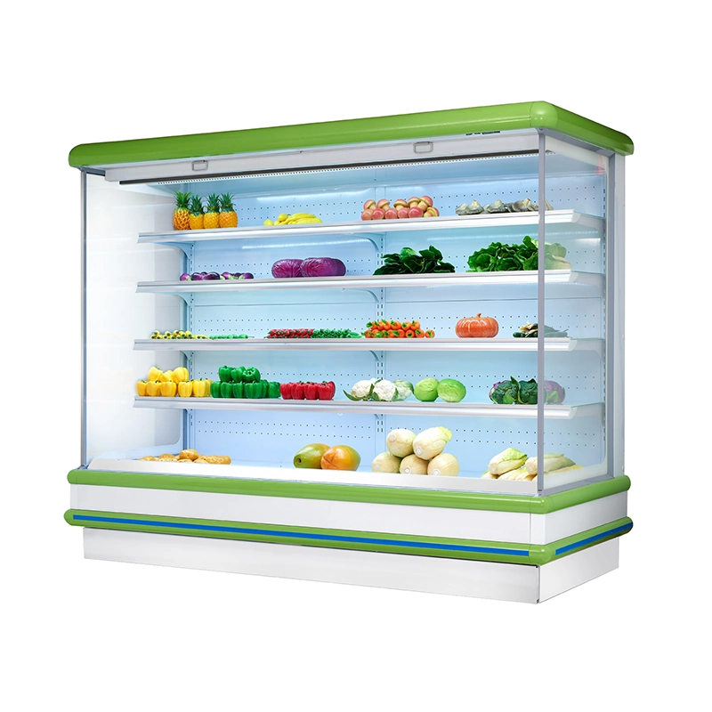 Supermarket Refrigerated Open Display Chiller Refrigerator Showcase Equipment