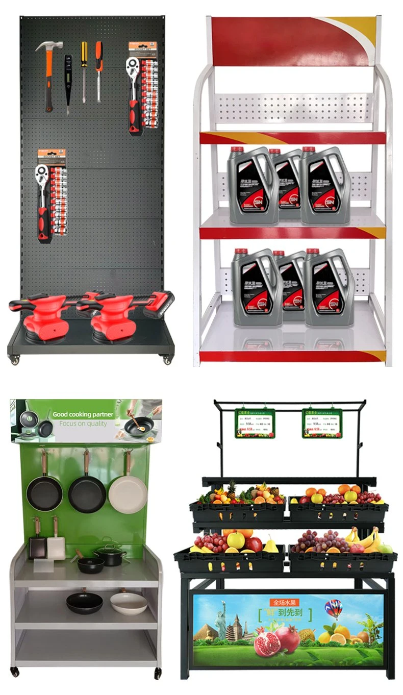 Customized Metal Display Tools Racks and Adjustable Supermarket Shelves for Grocery and Stores