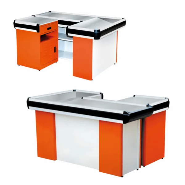 Supermarket Checkout Counter with Two Colors Combined