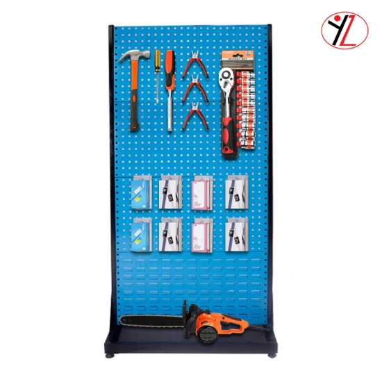 Workshop Hardware Product Display Racks Square Hole Louver Tools Display Rack Shelf with 6 Board