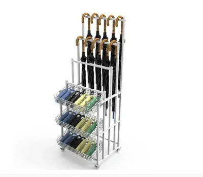 Metal Steel Wire Store Wire Umbrella Cosmetic Book Display Stand Rack Shelf