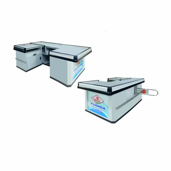 Wholesale Top Quality Beautiful Supermarket Checkout Counter Cashier Counter Factory