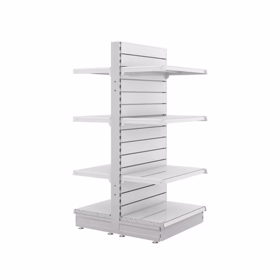 Customized Service Double Side Metal Central Island Design display Supermarket Shelves