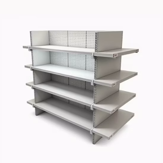 Customized Service Double Side Metal Central Island Design display Supermarket Shelves